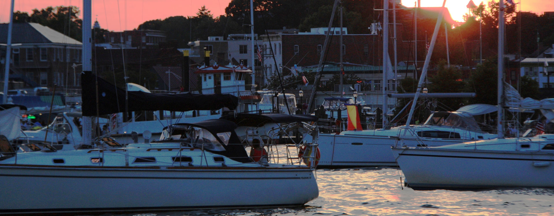 Boats at Sunset in Annapolis