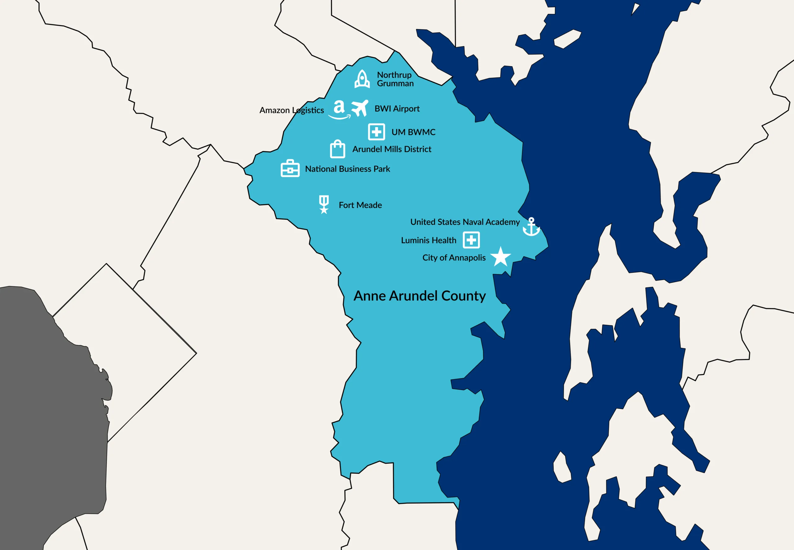 Anne Arundel County Map
