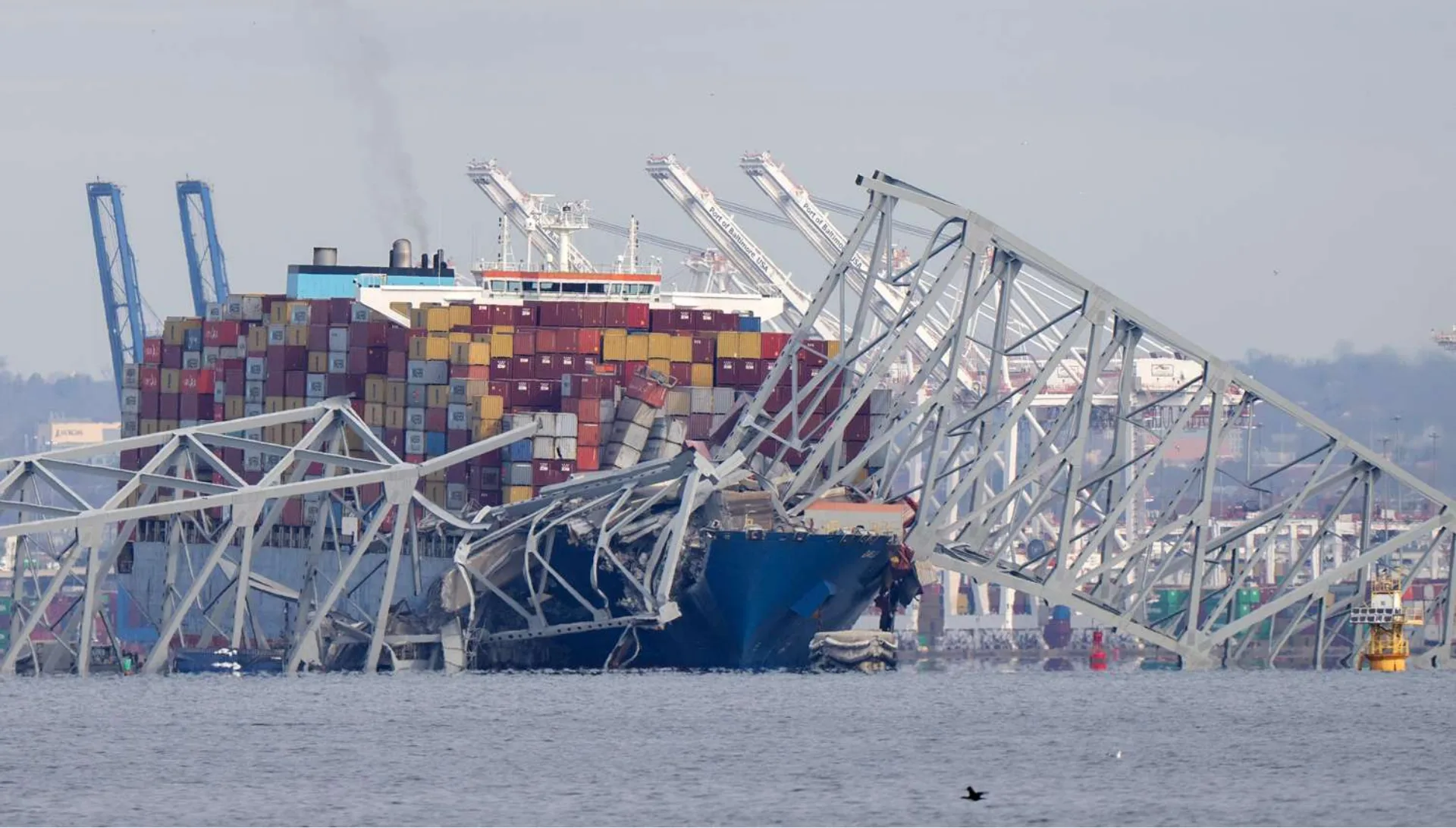 photo of the key bridge disaster