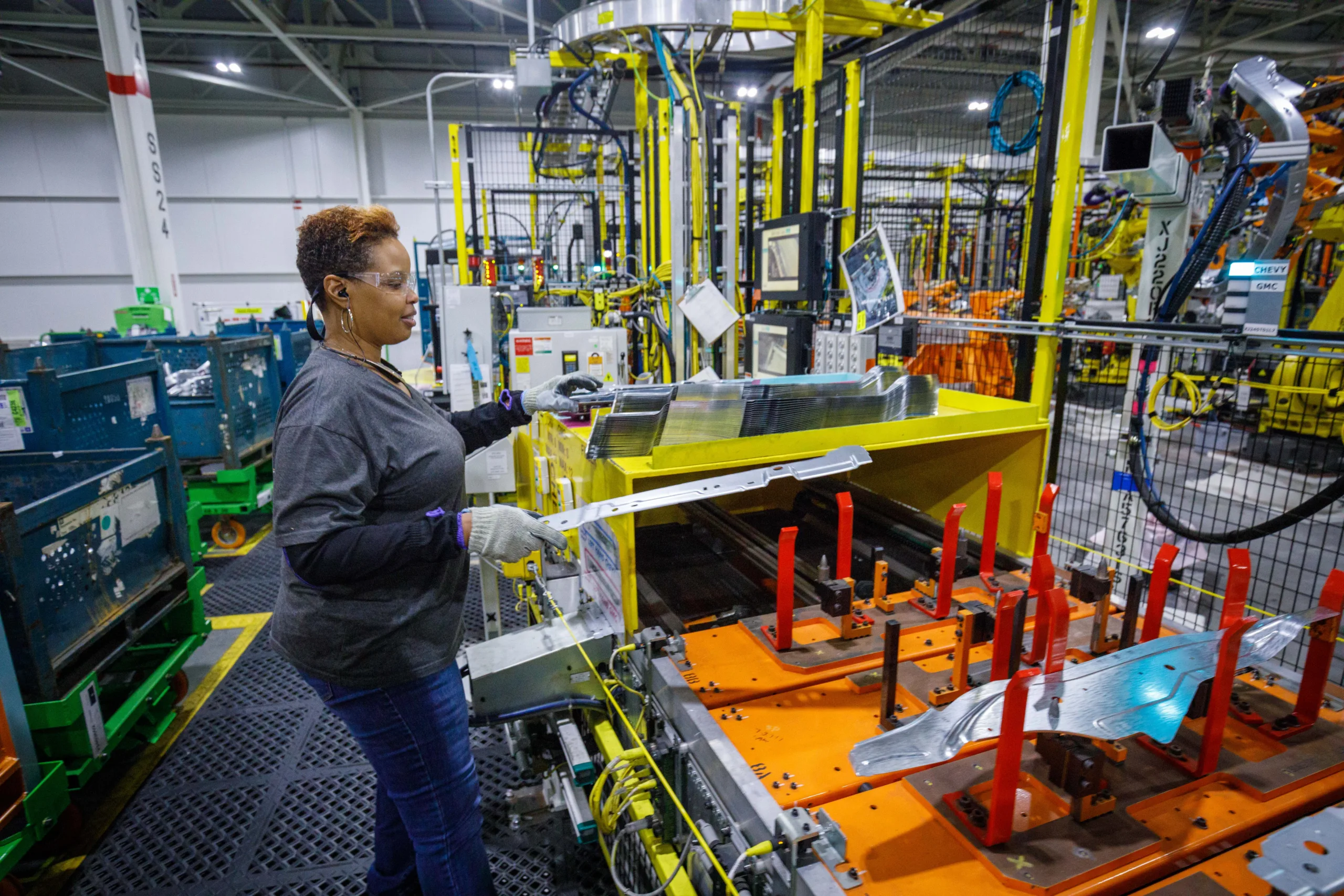 Marcie,Mckinney,Makes,Parts,In,The,Body,Shop,At,Gm's